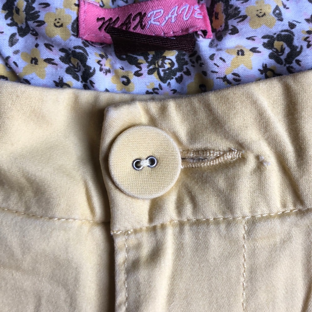 Max Rave: Yellow Cuffed Shorts - Picture 5 of 8